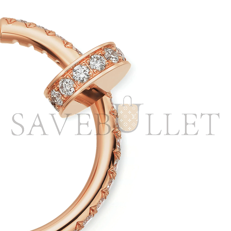 CARTIER JUSTE UN CLOU HOOP EARRINGS, SMALL MODEL, PAVED B8301429 CARTIER JUSTE UN CLOU HOOP EARRINGS, SMALL MODEL, PAVED B8301429